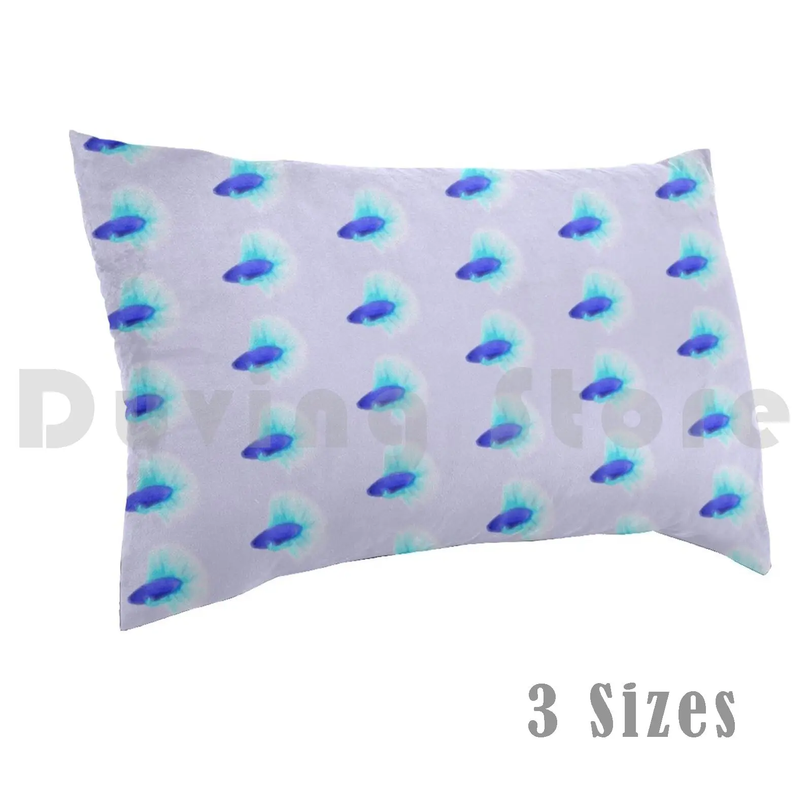 Betta Fish Blue Pillow Case Printed 50x75 Betta Betta Fish Betta Blue Betta Fish Blue Betta Art Betta Fish