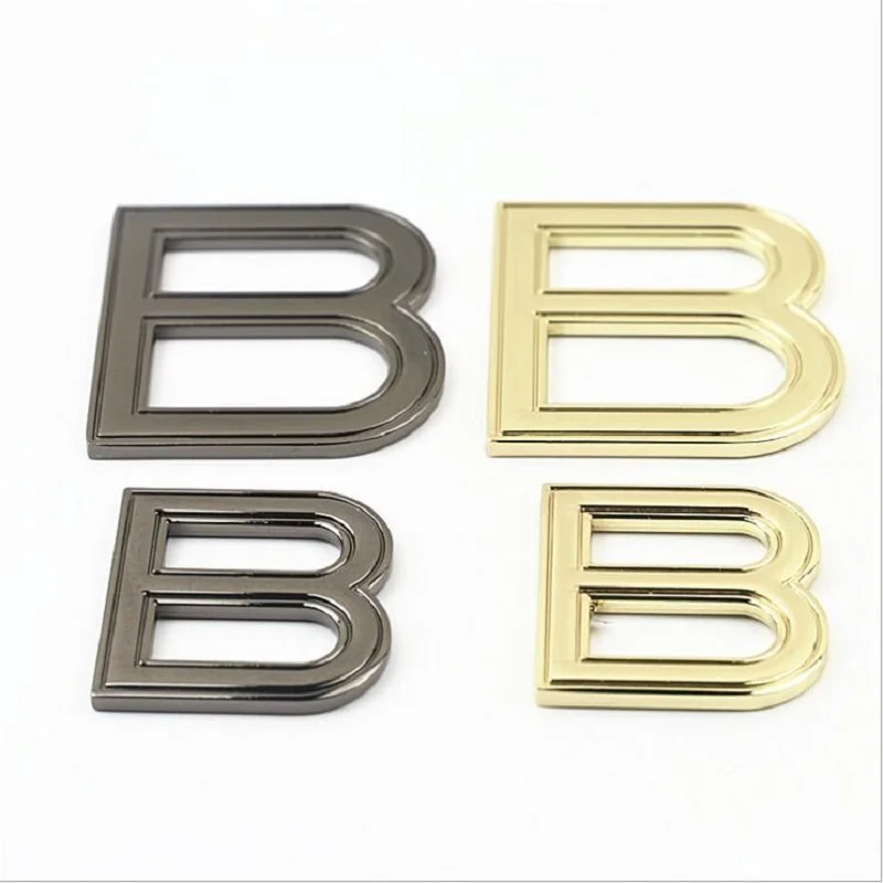 

10pcs/lot luggage, handbags, hardware accessories, metal letter B buckle, decorative brand, shoe buckle, shoe clothing accessori