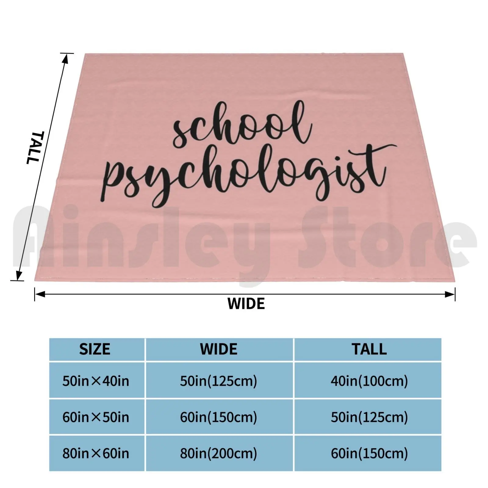 School Psychologist Blanket Fashion Custom 990 Mental Health Matters Brain Psyched Mental Health Counselor