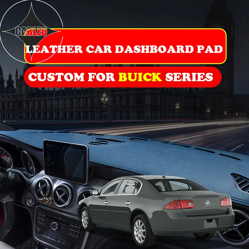 

Custom for Buick Series Regal Excelle Ecore GL8 Dashboard Avoid Light Pad Instrument Platform PU Leather Suede Insulation Mat