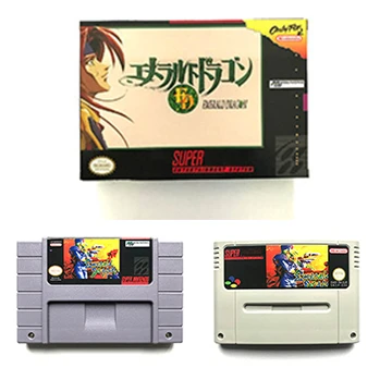 Snes ntsc pal 비디오 게임용 에메랄드 드래곤 게임 카트리지