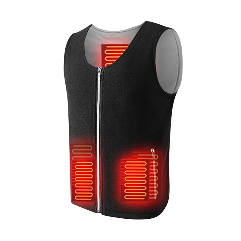 Smart USB Charging Electric Self Heating Vest for Men Women Thickness Camping Cycling Hiking Ski Heating Vest Winter Body Warmth