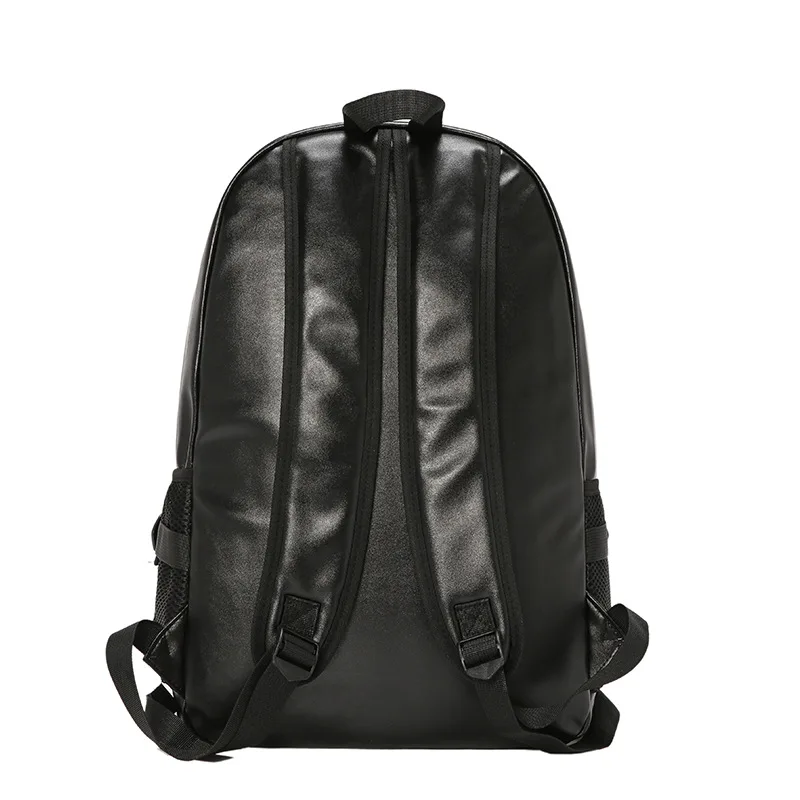 Simple Trendy PU Leather Men\'s Backpack Large Capacity Laptop Bags Mens Backpack Student School Bag Male Backpacks Travel Bag