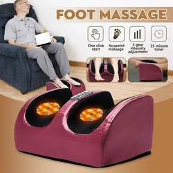 Electric Foot Massager Kneading Deep Tissue Relax Heated Roll Legs Feet Relief Fatigue Foot Massage Machine EU/US/UK Plug