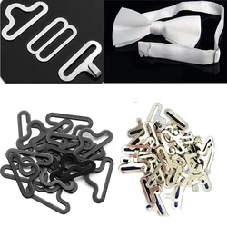 50Pcs/Set New Adjustable Cravat Clip Bow Tie Necktie Strap Sling Buckle Hook Fastener DIY Crafts Apparel Sewing Accessories