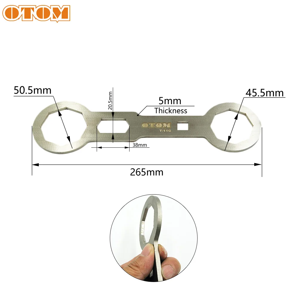 OTOM 45.5/50mm Fork Cap Wrench Tool Motorcycle Motos Front Shock Absorber Remove Wrench Dirt Bike Repair Tools Accessories Parts