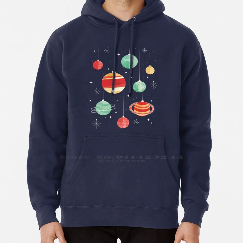 Joy To The Universe Hoodie Sweater 6xl Cotton Christmas Holiday Xmas Seasons Greetings Ornaments Noel Planets Solar System