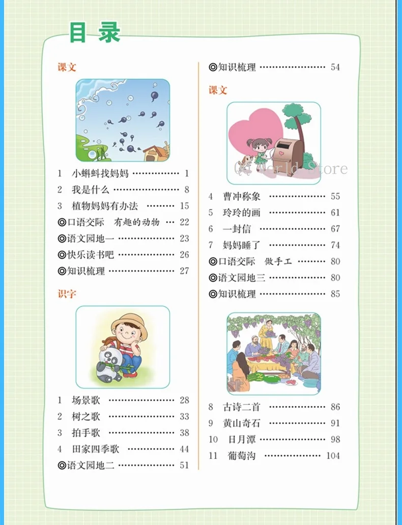 2 Book China primary school Schoolbook Knowledge detailed analysis explanation read book students Age 6-12 learn Chinese grade 2