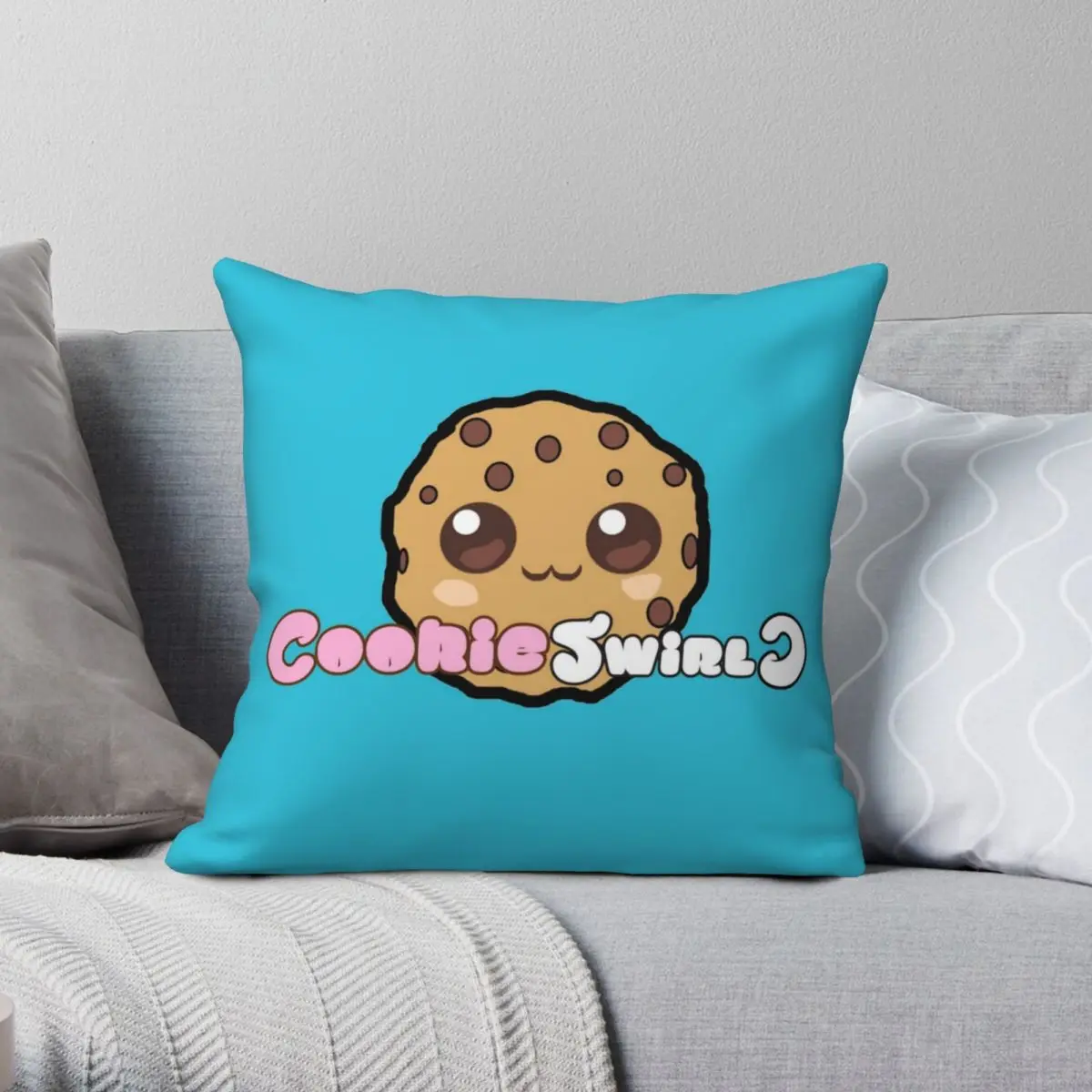 Official CookieSwirlC Merch Square Pillowcase Polyester Linen Velvet Zip Decor Sofa Cushion Cover