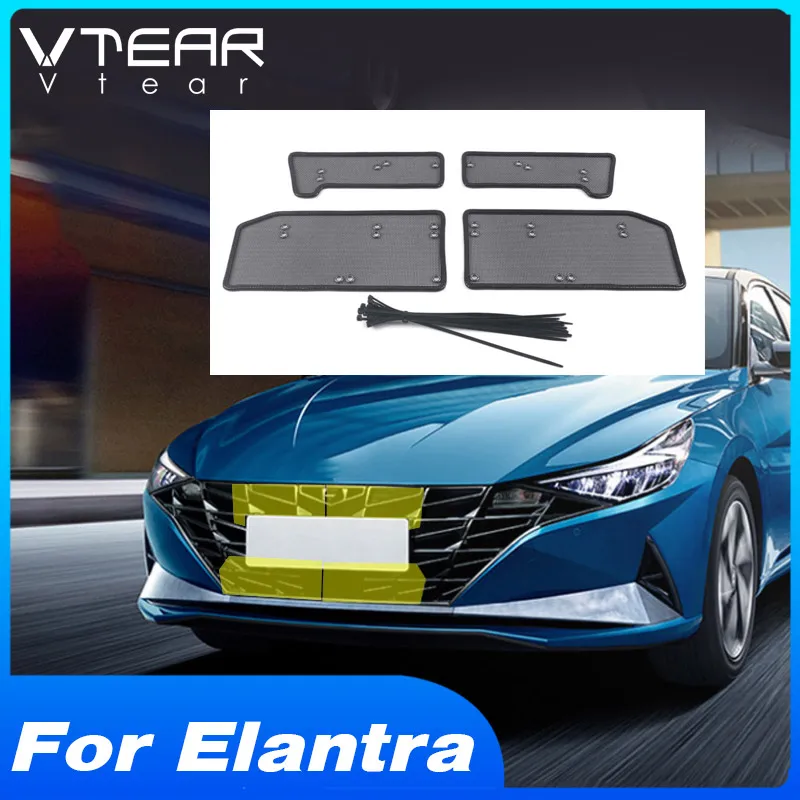 

Vtear Car Grille Net Mesh Grill Cover Bumper Hood Vent Grille Net Frame Exterior Styling Accessories For Hyundai Elantra 2021