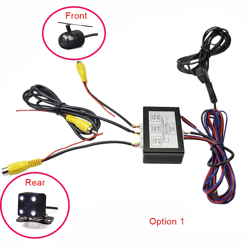 Intelligent Control Two Channel Car Camera Video Switch(car video automatic switch) Connect front or side/ rear cameras