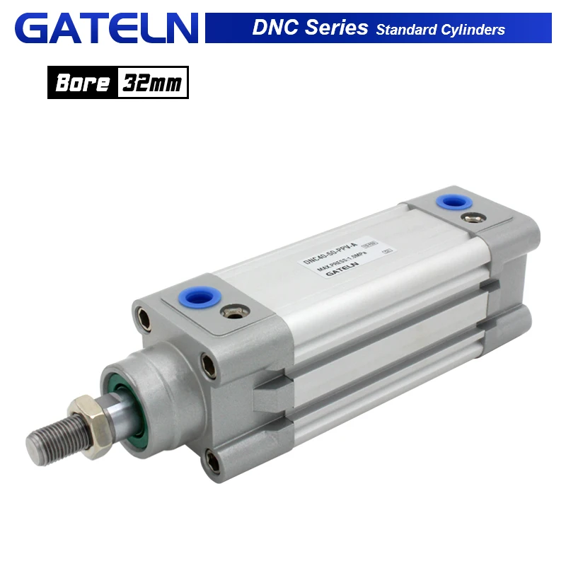 

DNC Series Aluminum Standard Air Cylinder Bore 32mm DNC-32-50-PPV-A Double Acting Pneumatic Cylinder