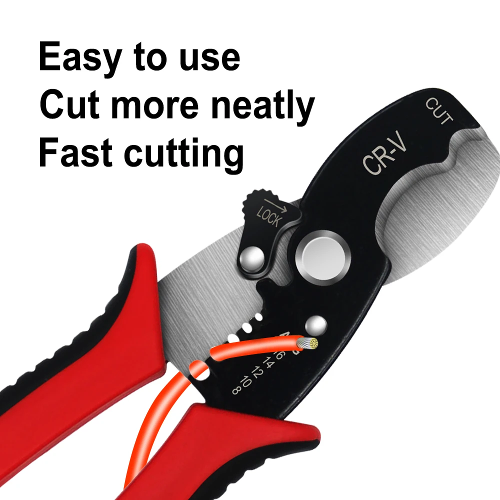 WISEUP Multifunctional Wire Stripper Pliers Crimper Hardware Tools Electricity Cables Wire Cutting Scissors Crimping Pliers