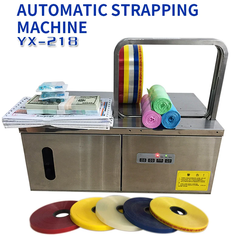 1PC Automatic Vegetable Strapping Machine Desktop Small Vegetable Strapping Belt Machine Tape Strapping Machine With Foot Pedal