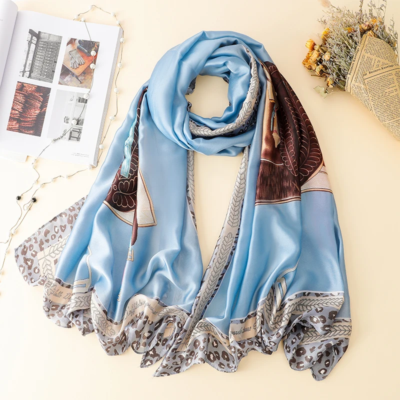 180*90cm Autumn Winter Women Scarves Wrap female Lady Beach Muffler Silk Fashion Warp Shawl Chiffon Hijab Bandanna Foulard Pareo