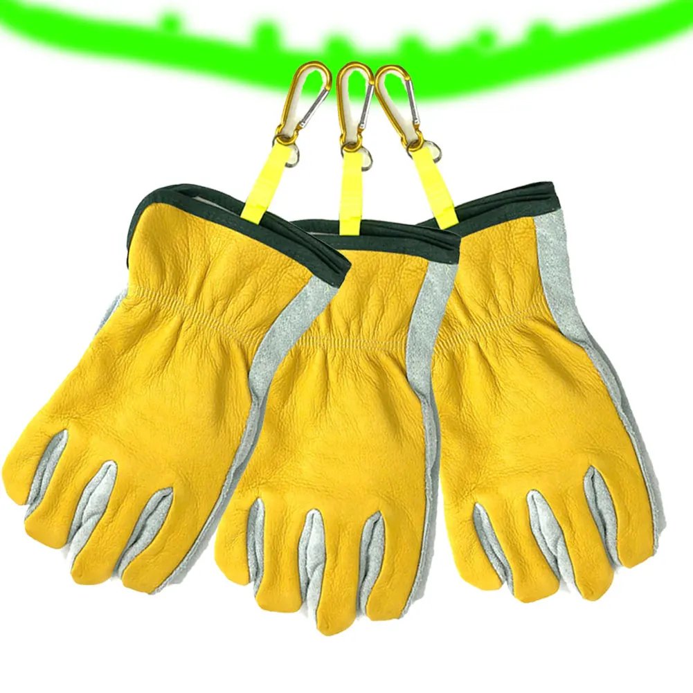 

NMSafety Yellow Cowhide Work Gloves Men's Leather Construction Safety Welding Protective Glove