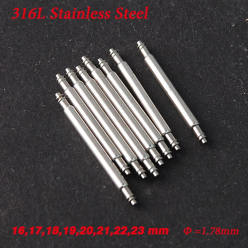 Diameter=1.8mm 16/mm17mm/18mm/19mm/20/21/22/23/24mm  316L Stainless Steel Watch Band Strap Spring Bar Link Pins Remover New