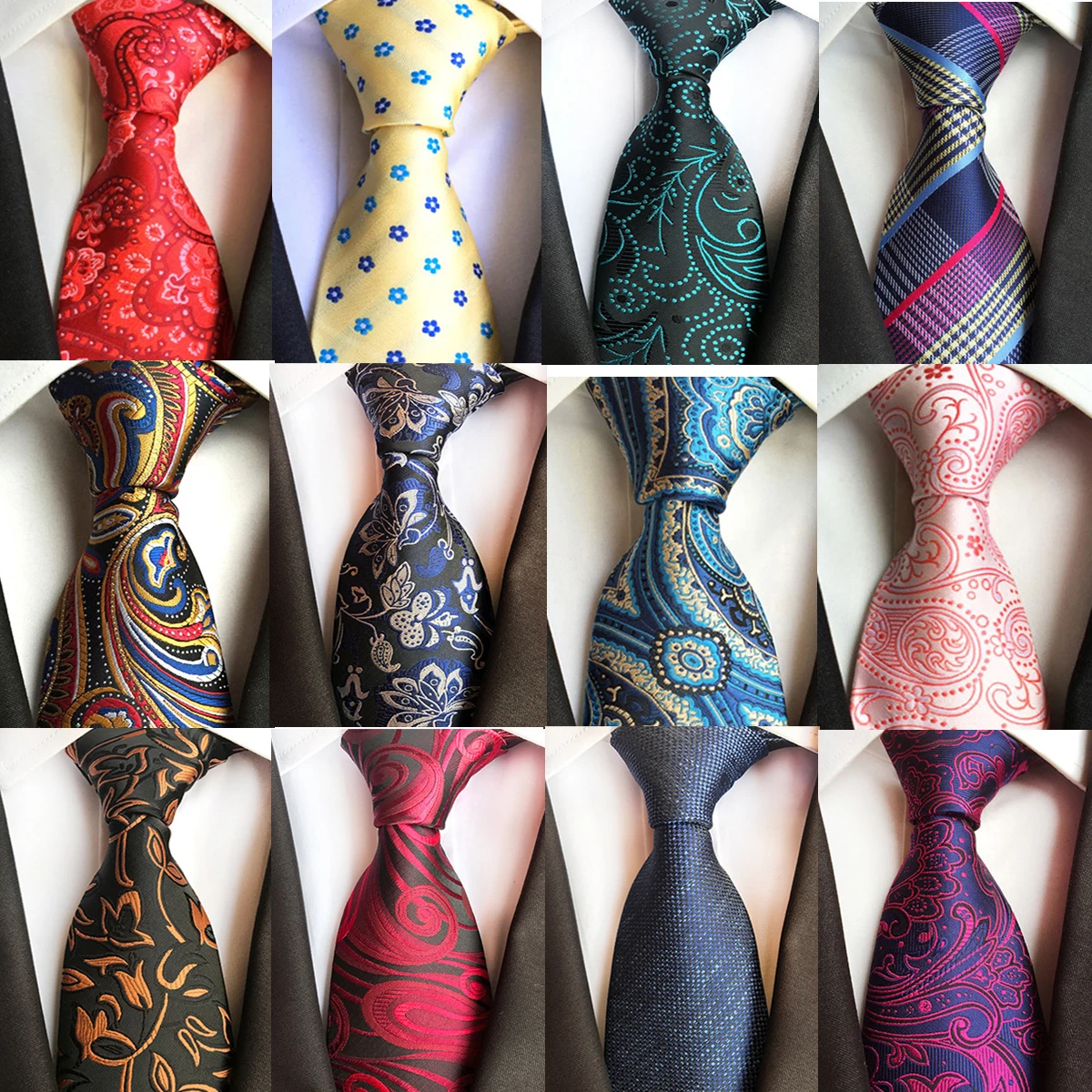 GUSLESON 8cm Mens Ties Fashion Polka Dot Plaid Striped Floral Neckties Corbatas Gravata  Business Neck Ties Suit Wedding Party