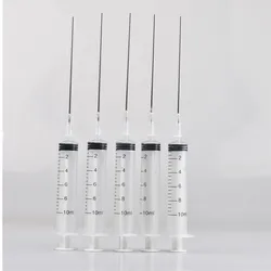 5 Chiếc Thêm Mực Công Cụ 10ML Ống Tiêm Kiêm Bật Lửa Cho Refilling MựC CISS Hộp Mực Với Dài 10Cm kim