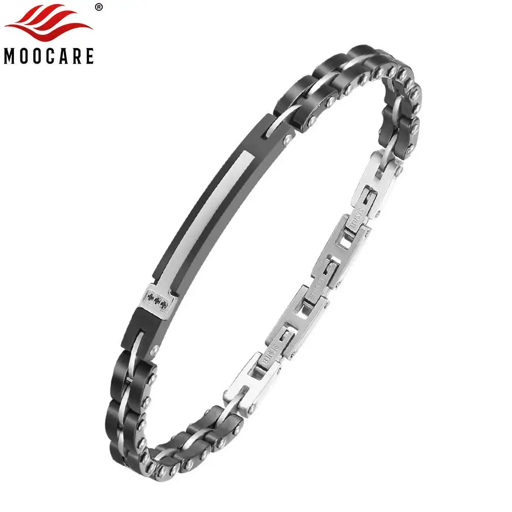 Moocare Stainless Steel Bracelet Ceramic Chain Plated Black Jewelry Accessories For Men an Women  Christmas Gift