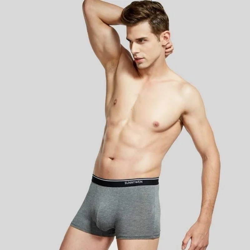 Lot de 7 culottes pour hommes, sous-vêtements, Boxer, sous-vêtements sexy pour hommes, haute qualité, pochette