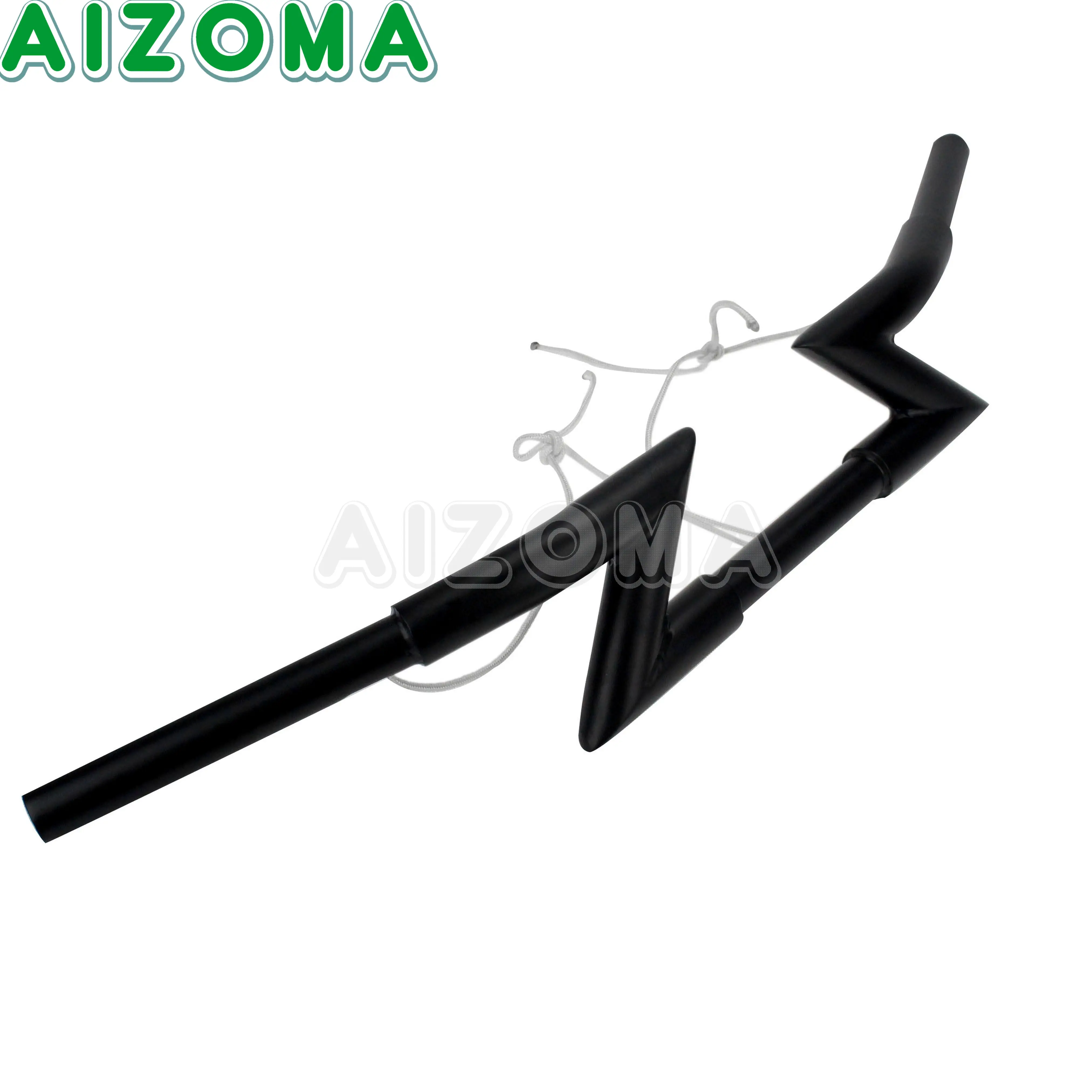 25mm Matt Black Handlebar Z-Bar Motorcycle Motorbike 1\