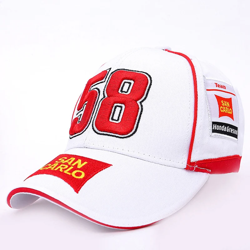 ใหม่ผู้ชายแฟชั่นผู้หญิงเบสบอลหมวก GP รถจักรยานยนต์ Racing Snapback 58 Marco Simoncelli Moto Racer Hip Hop Caps หมวกพ่อ EP0039