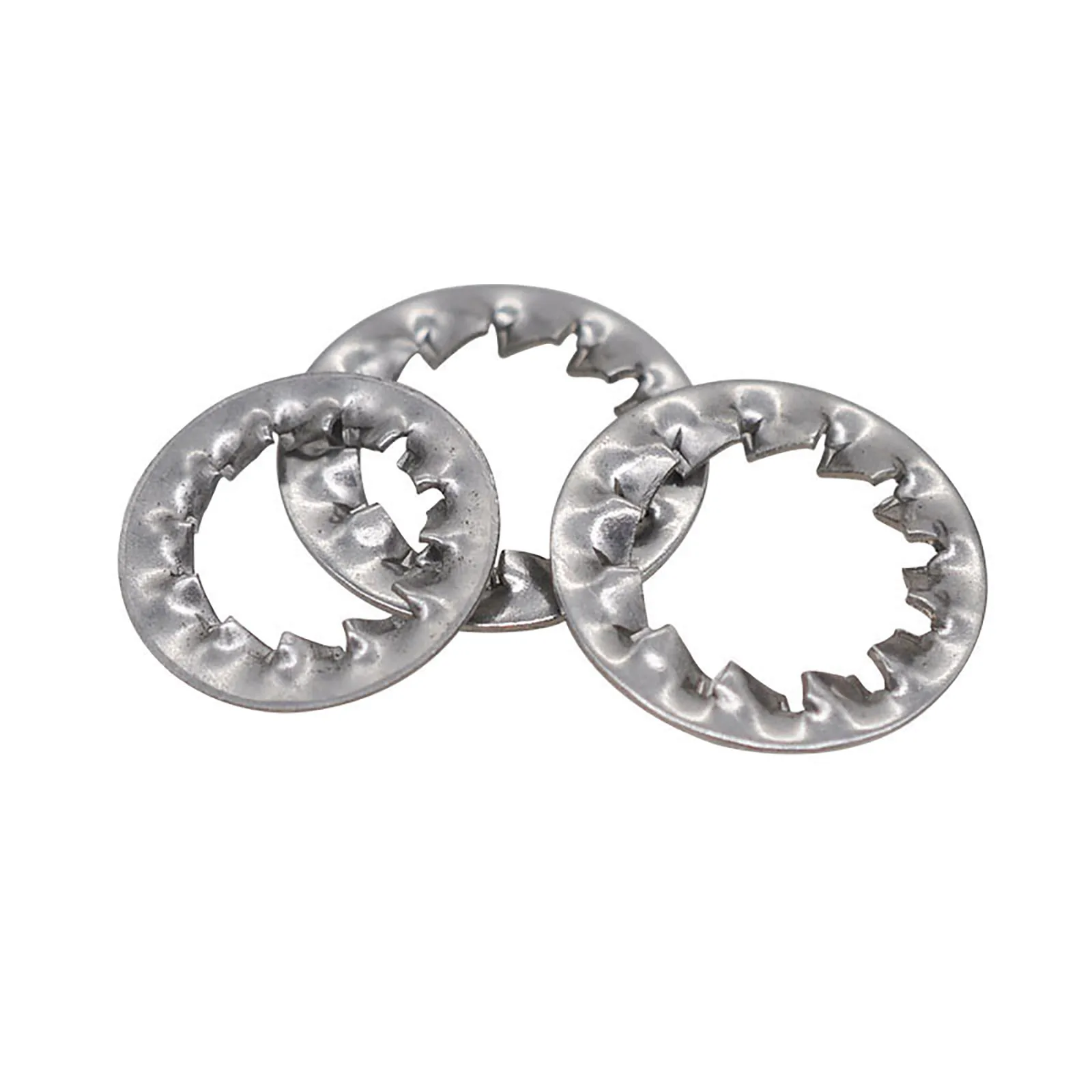 10-50pcs M3 M4 M5 M6 M8 M10 M12 M14 M16 A2 304 스테인레스 스틸 내부/외부 톱니 잠금 와셔 가스켓 GB862