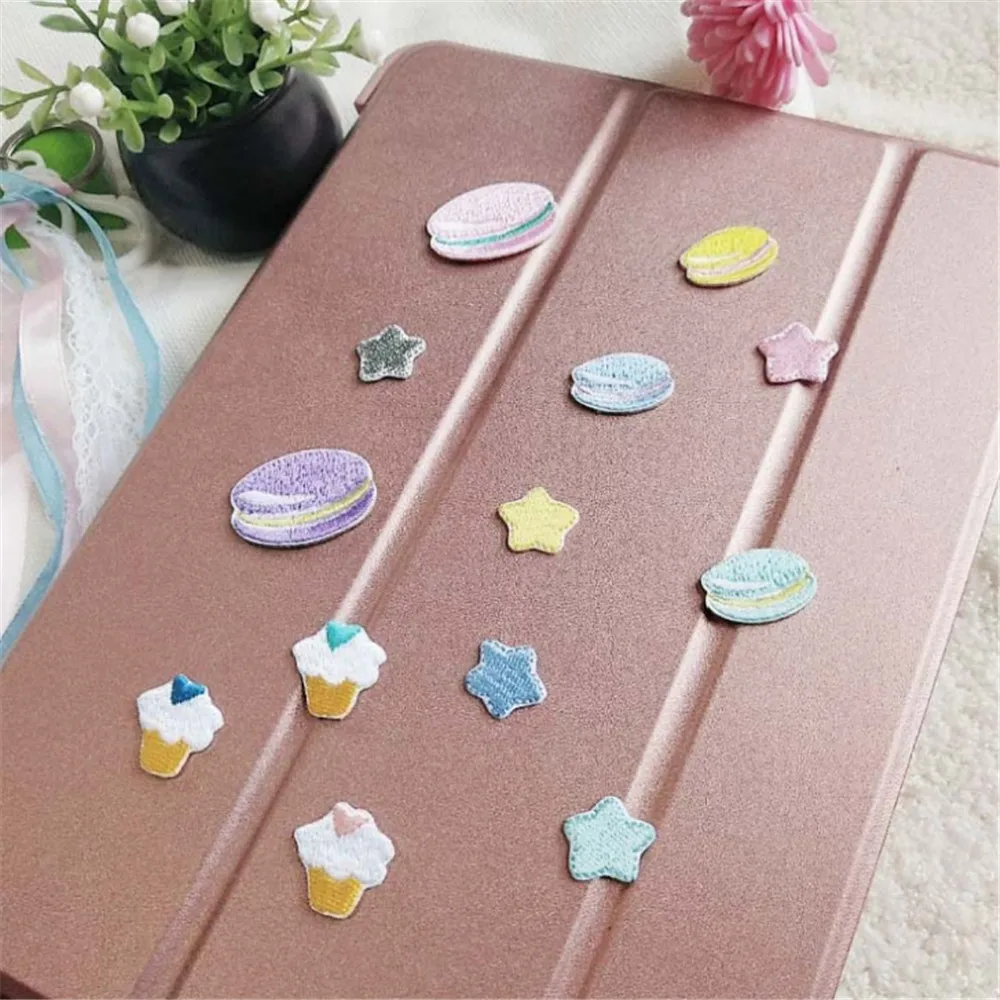 MAXSIN FUN 10 Pc/lot High Quality Embroidered Patch Burger Star Sticker Iron On Clothes DIY Decoration Garment Accessories