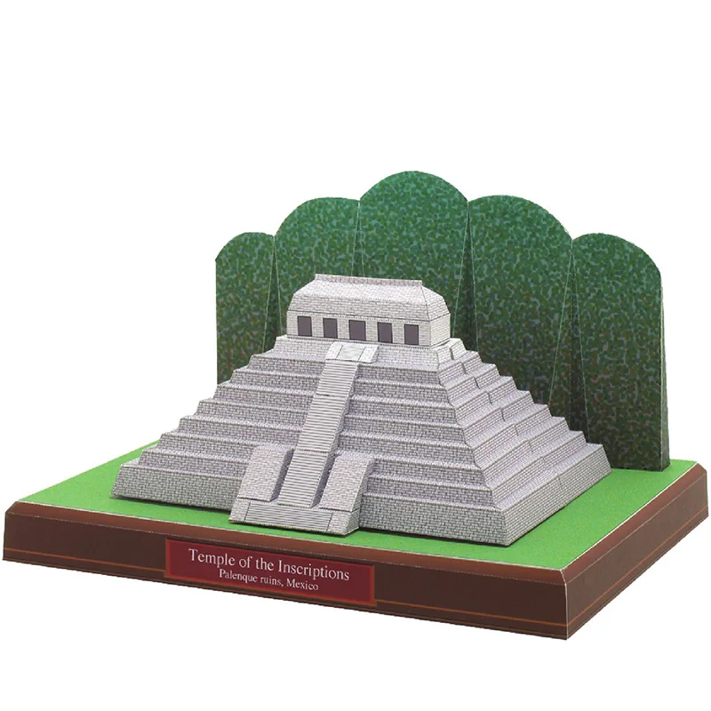 

Mexico Temple of The Inscriptions Folding Cutting Mini 3D Paper Model House Papercraft DIY Kids Adult Handmade Craft Toys QD-146