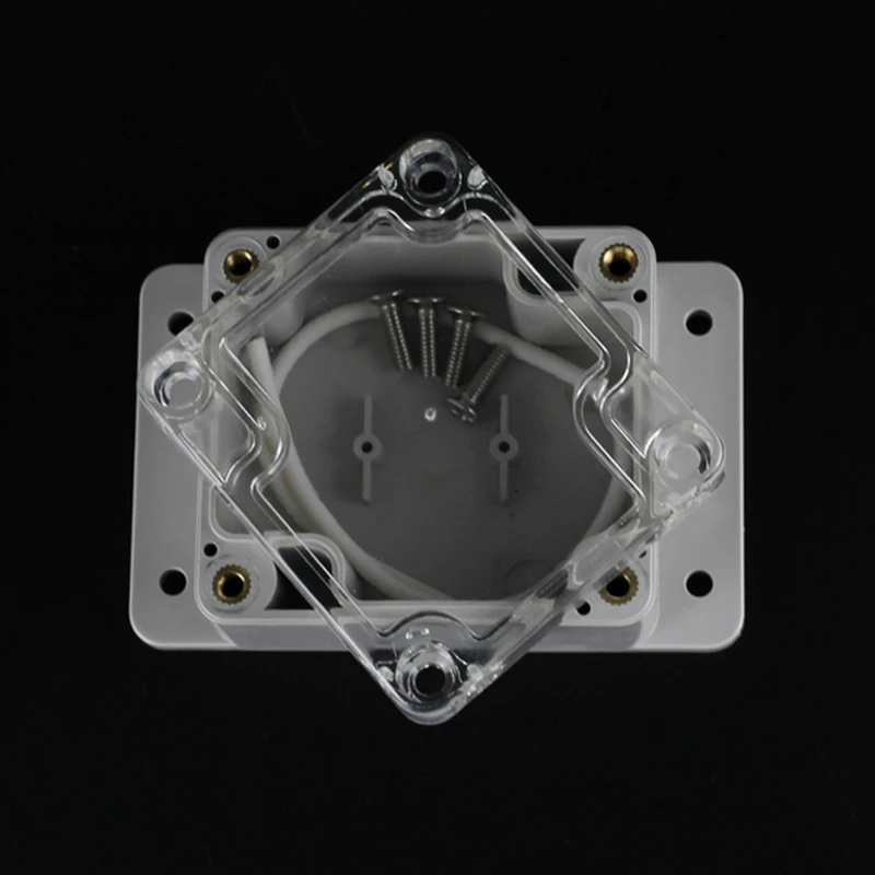 63x58x35mm ABS IP65 Waterproof Plastic Wire Junction Box With Mounted Distribution Clear Enclosure Transparent Project Case