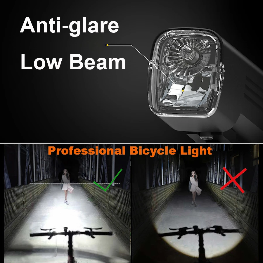 NEWBOLER 1000 Lumen Bike Light Set USB High/Low Beam MTB Bicycle Lamp Headlight LED Cycling Flashlight Lantern Bike Accessories