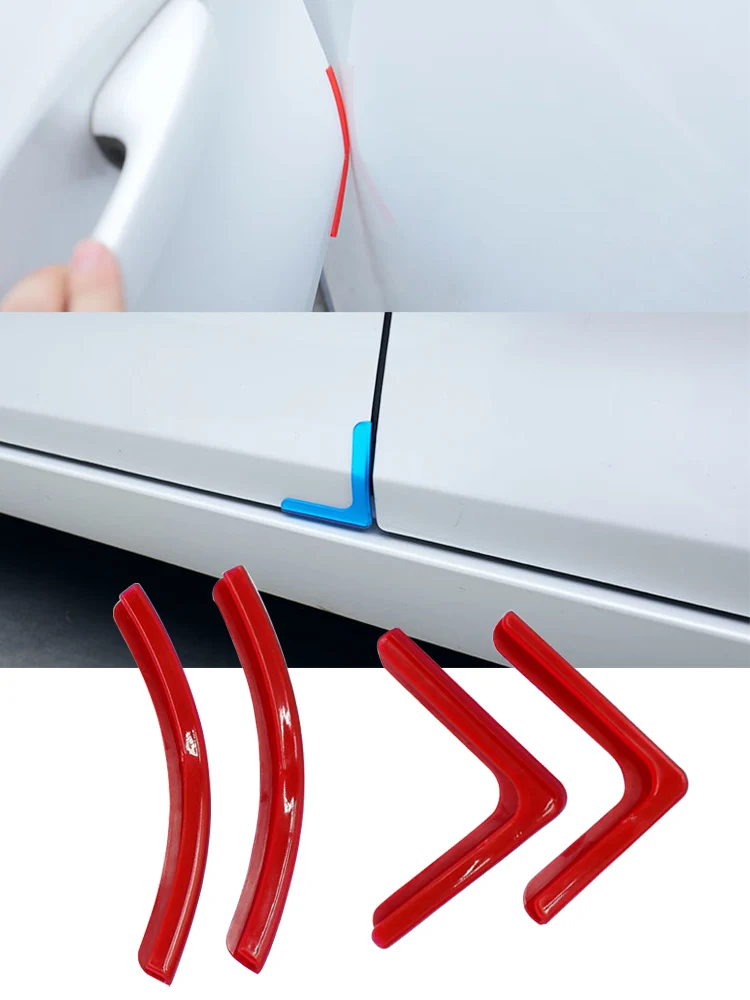 Silicone Car Door Corner Cover, Proteção Anti-Scratch, Auto Anti-Colisão Molding, Bumper Crash e Scratch, 4pcs