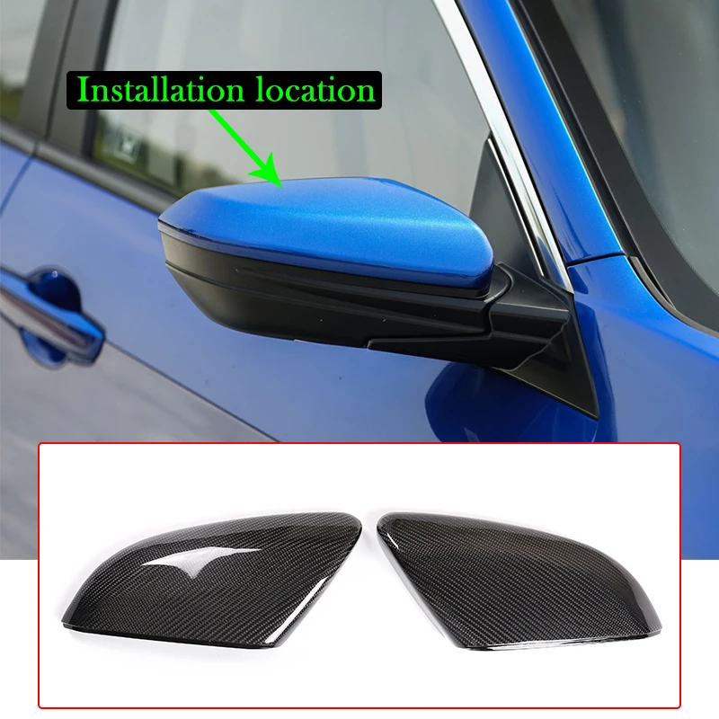 Real Carbon Fiber Car Rearview Mirror Cap Guard Cover Shell For Honda 10th Generation Civic Replacement Parts Exterior Accessory