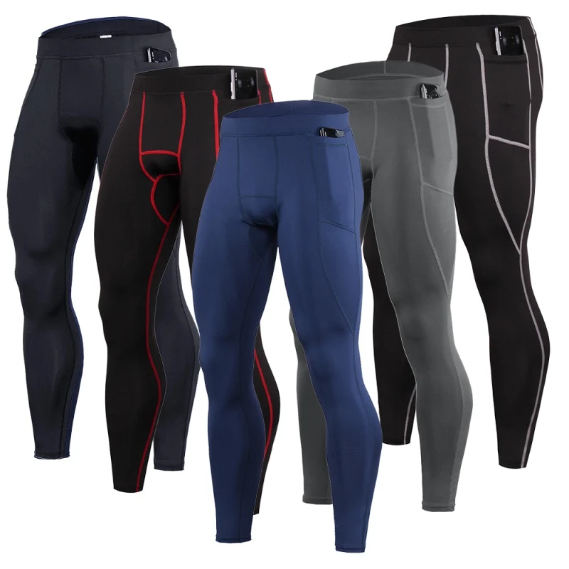 في الهواء الطلق الرجال ضغط السراويل الصالة الرياضية طماق سريعة الجافة اللياقة البدنية التدريب السراويل الرجال الجري الجوارب الرياضية