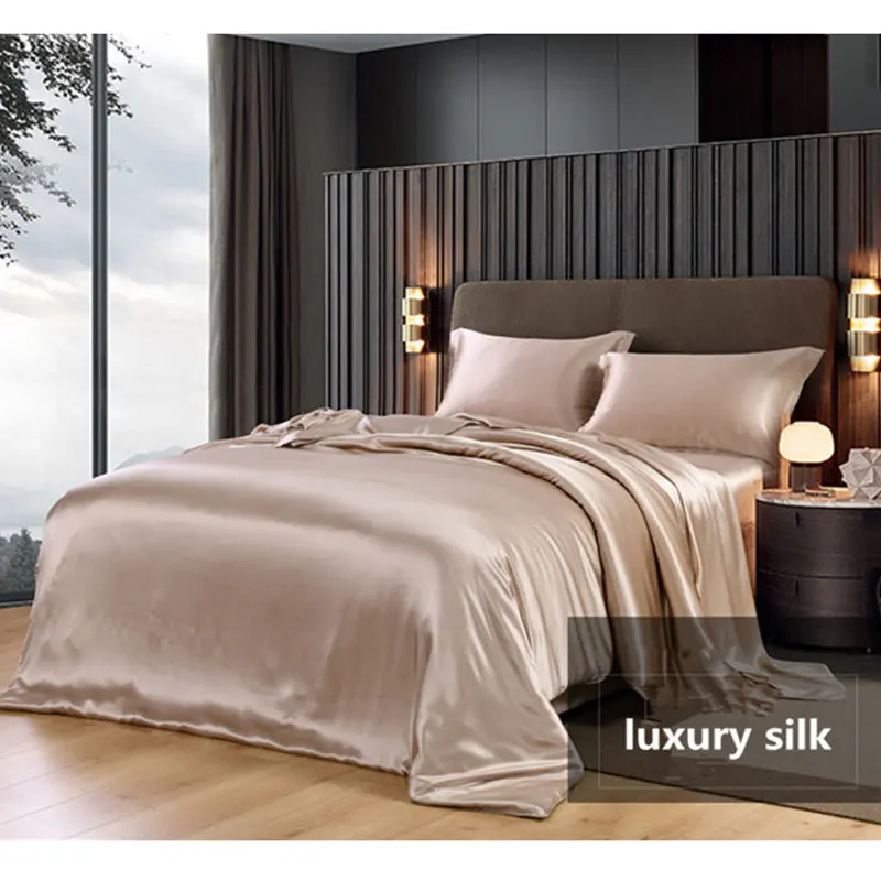 

30MM 100% Mulberry Silk Duvet Cover Seamless Solid Dyed Silk Cover Bedding High Quality Many Size Customize Size