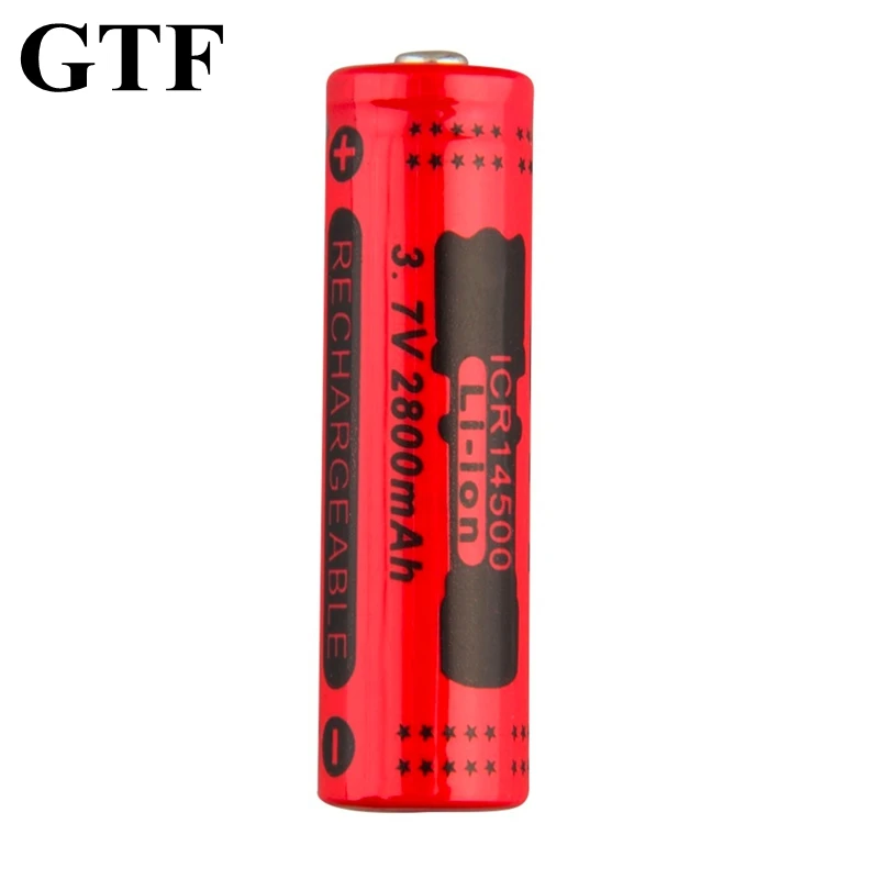 GTF 14500 2800mAh battery 3.7V Rechargeable Li-ion Battery for LED Flashlight Electric toys accumulator battery