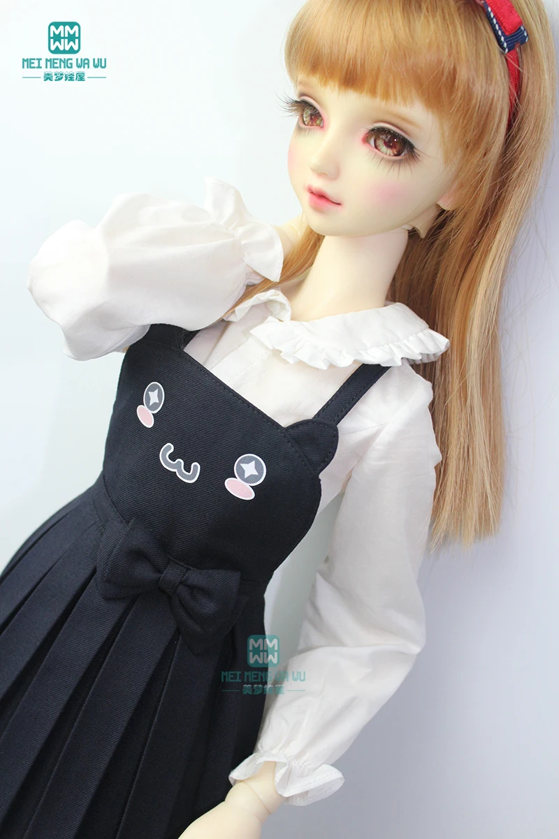 BJD accessories dolls clothes for 60cm 1/3 BJD doll  fashion three-piece shirt + strap dress + socks