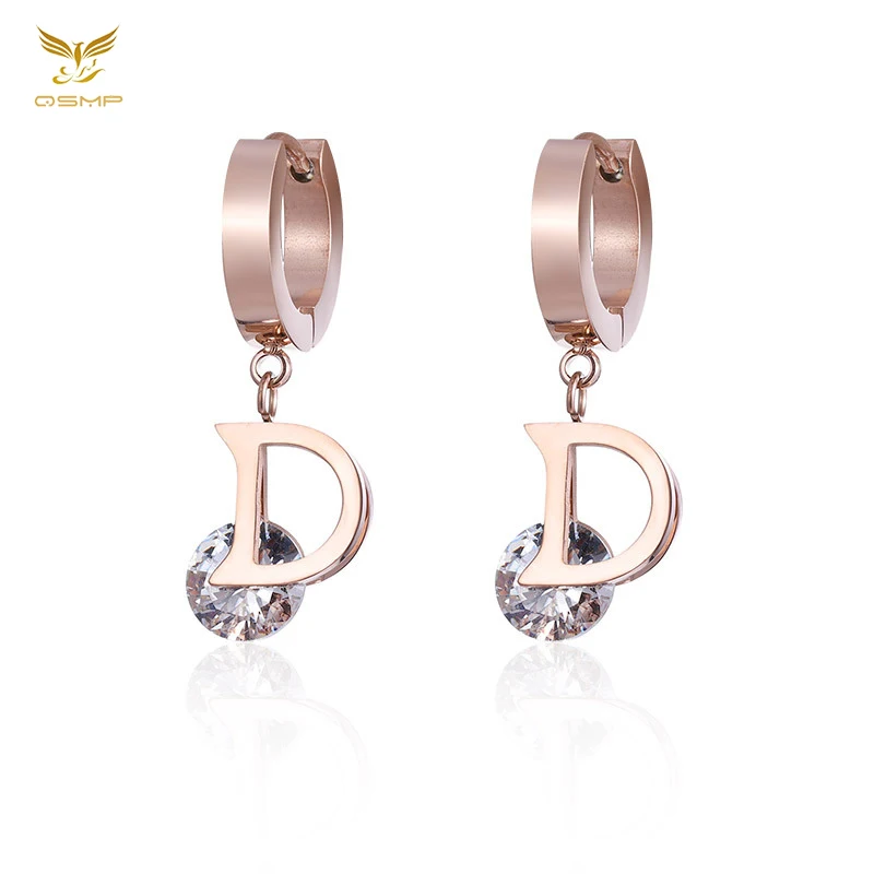 EH019 Korean Earrings Fashion Earrings Letter  D   Gothic  Jewelry for Women Party Gifts Earrings for Women 2020