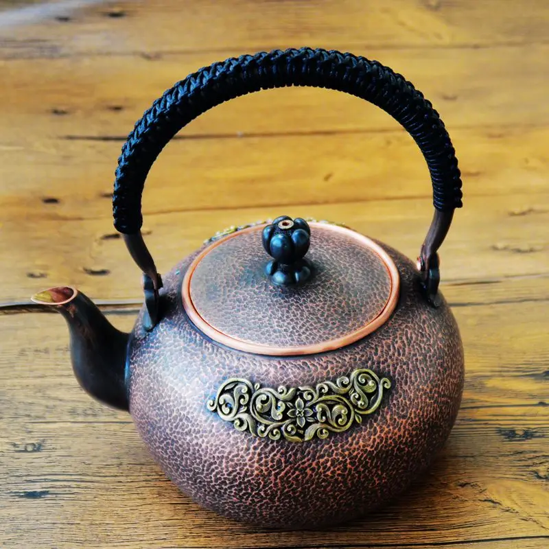 Pure Copper Teapot Kung Fu Water Kettle Retro Thick Handmade Top Grade Gift