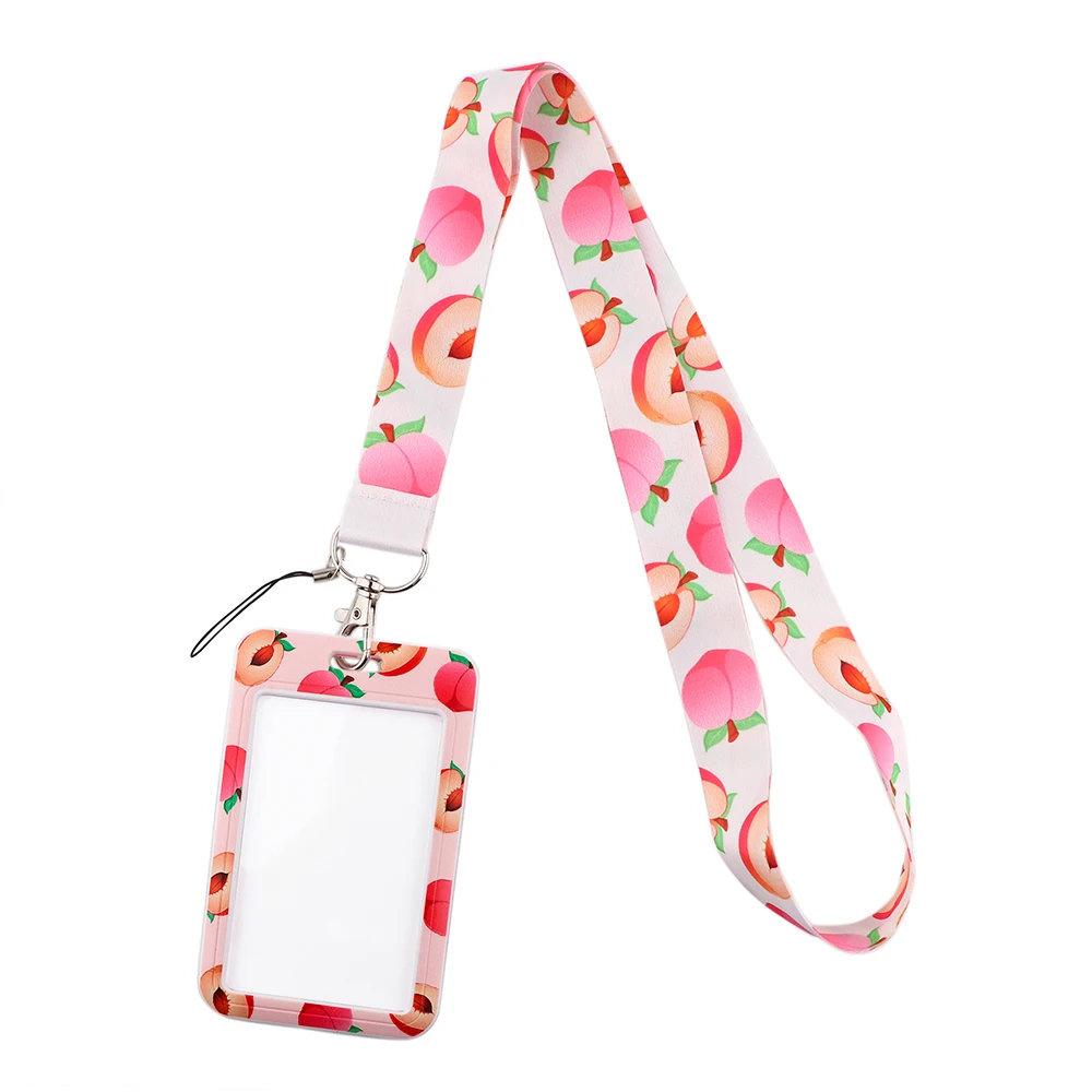 JF1034 Summer Fruit Pattern Watermelon Strawberry Lemon Lanyard For Key ID Card Pass Gym USB Badge Holder DIY Hanging Rope