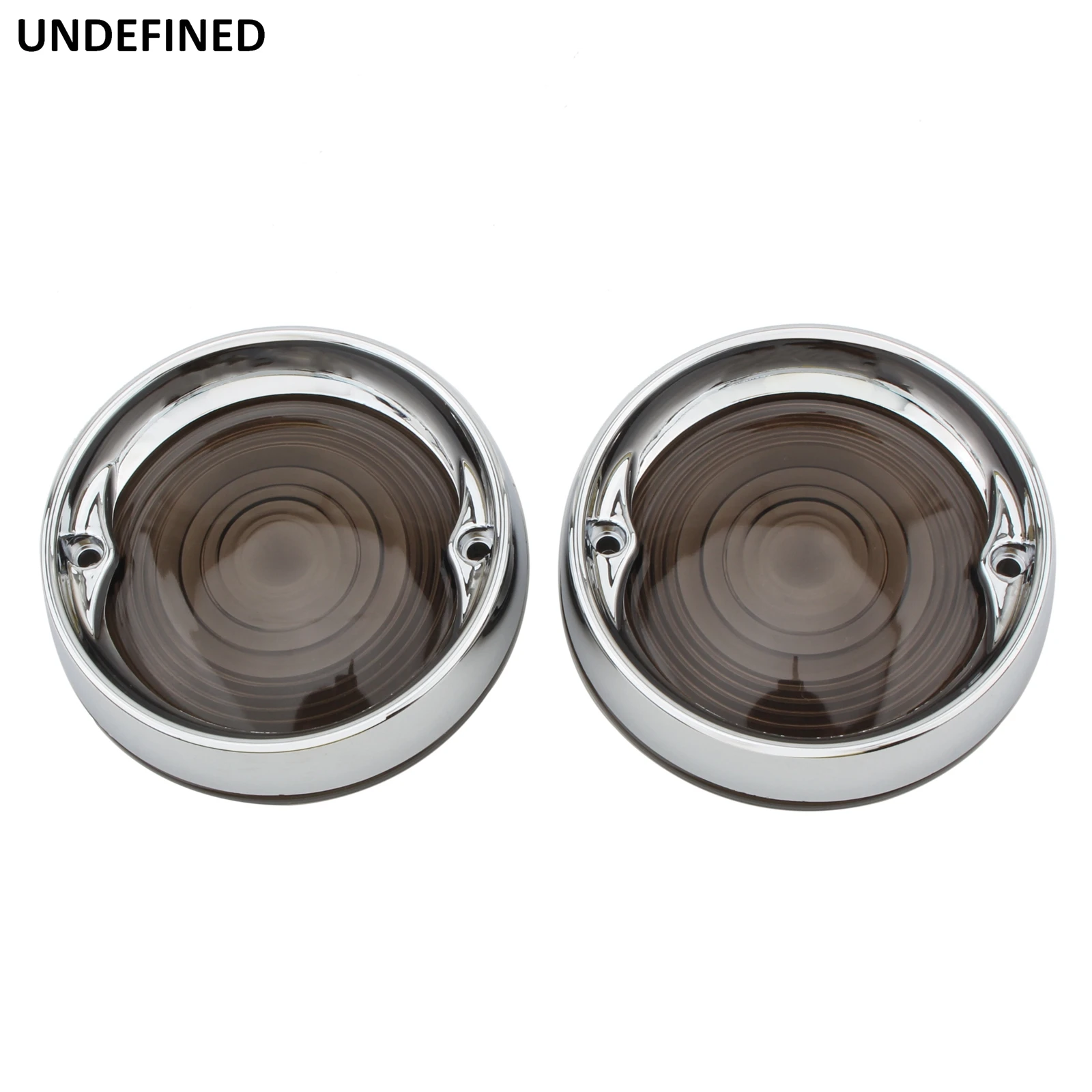 Deep Dish Turn Signal Lenses Bezels Trim Ring Flat Chrome For Harley Road Glide Road King Electra Tour Glide Heritage 1986-2021