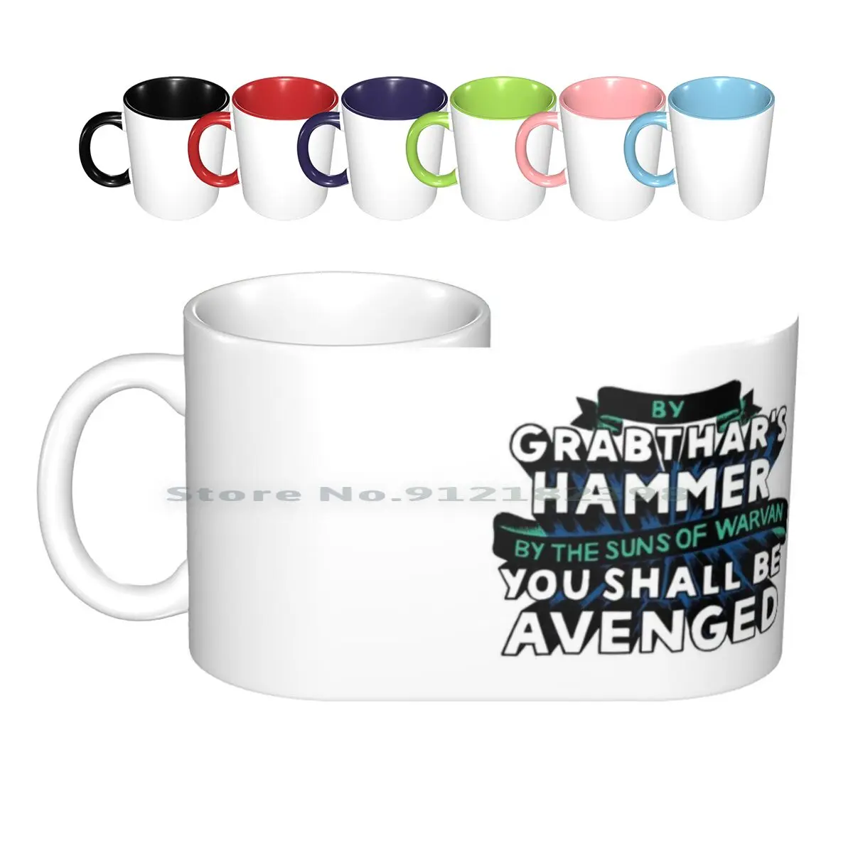 By Grabthar's Hammer Ceramic Mugs Coffee Cups Milk Tea Mug Avenged Grabthar Galaxy Funny Silly Quest Rickman Actor Quote Line