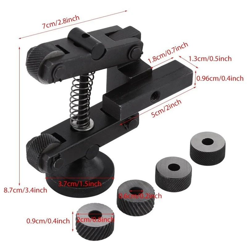 Black Knurling Knurler Tool Set Holder Linear Knurl Tool Lathe Adjustable Shank With Wheels Lathe Tools