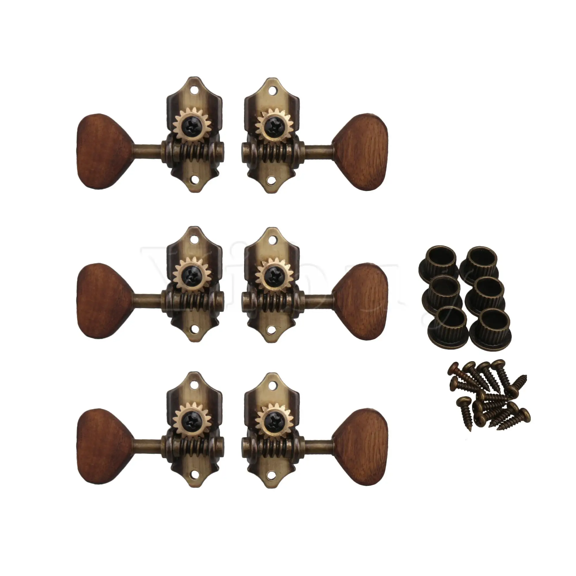 3R 3L Guitar String Tuners Acacia wood handle for  Acoustic Guitars Parts