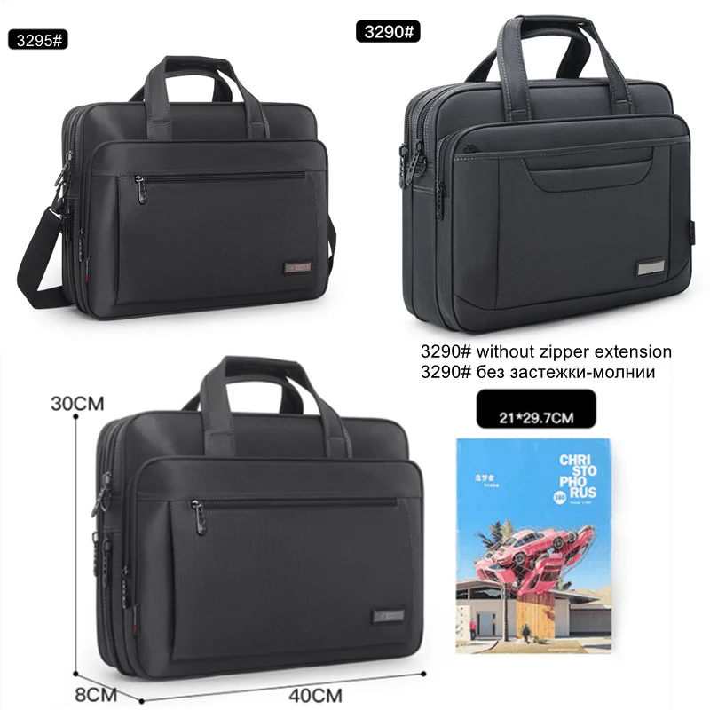 OYIXINGER Men Briefcase Bags For 15 inch Laptop Waterproof Handbag High Quality Oxford Briefcases  Male Business A4 Document Bag