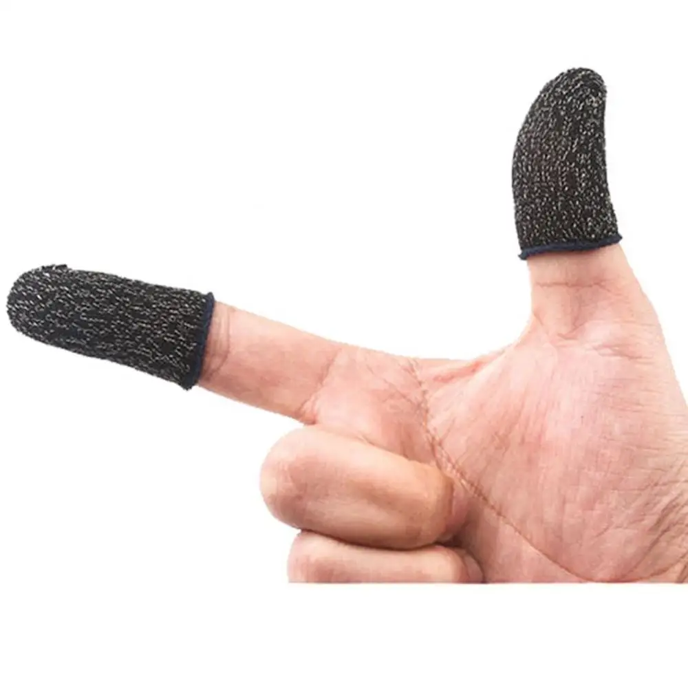 Controlador de juego con cubierta para dedo para PUBG, guante de manga para pulgar, sensible al sudor, sin arañazos, color negro