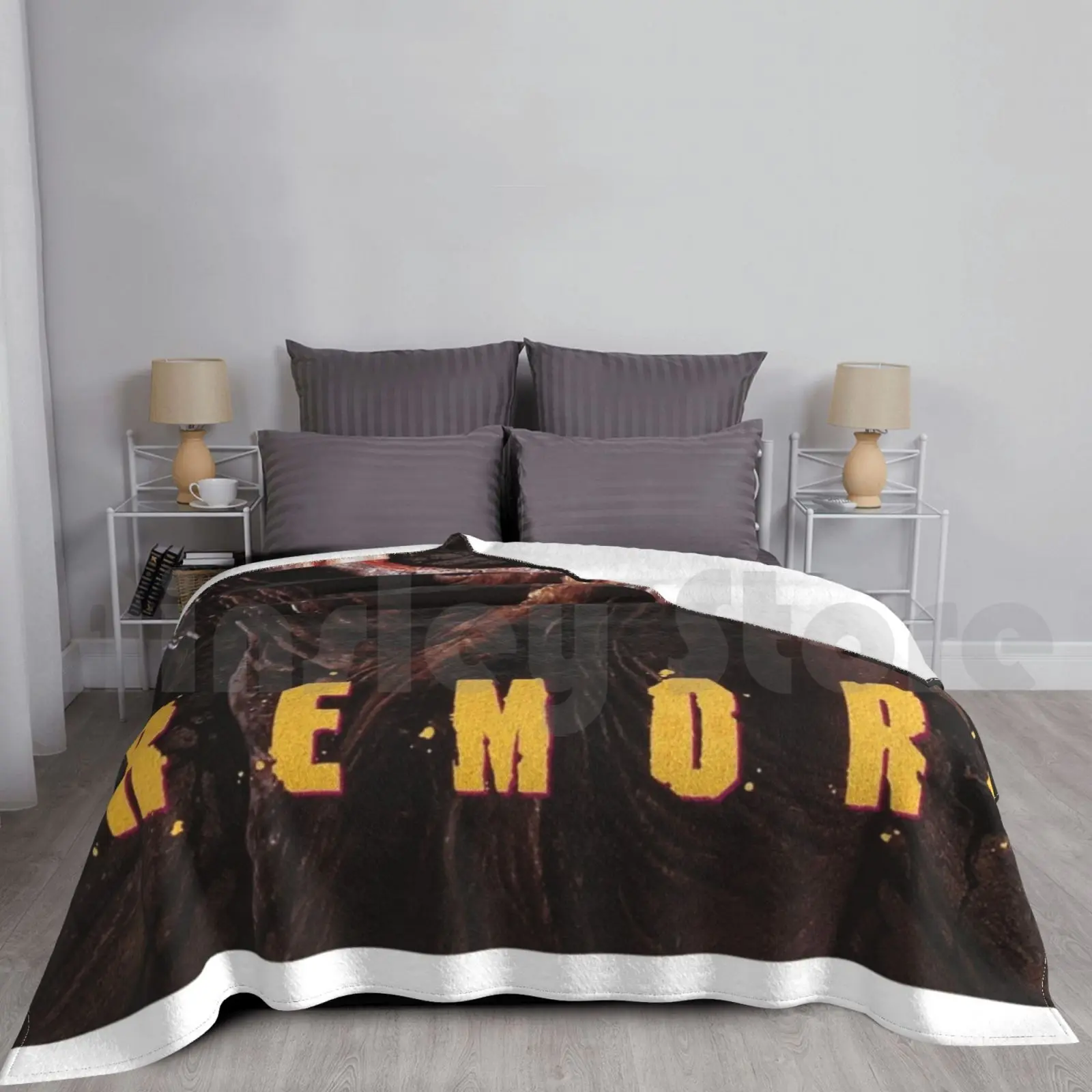 Tremors Blanket For Sofa Bed Travel Horror Movie Bacon Kevin 90s 90 Horror Fan Horror Addict Cult Creepy Scary