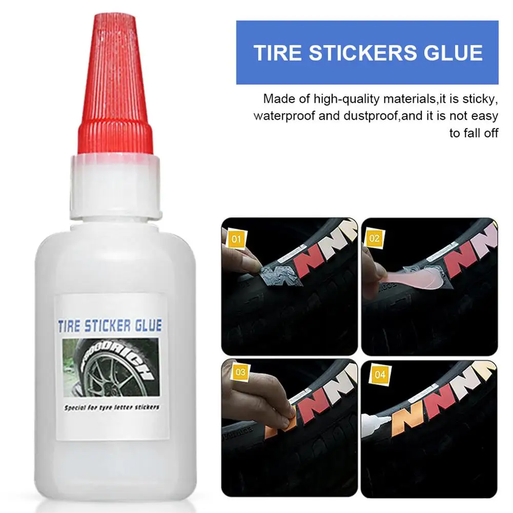 Car Waterproof Tire 3D Tire Sticker Glue Letter Sticky Stickers Special Glue Tire Sticker Glue Rubber Dustproof Adhesive