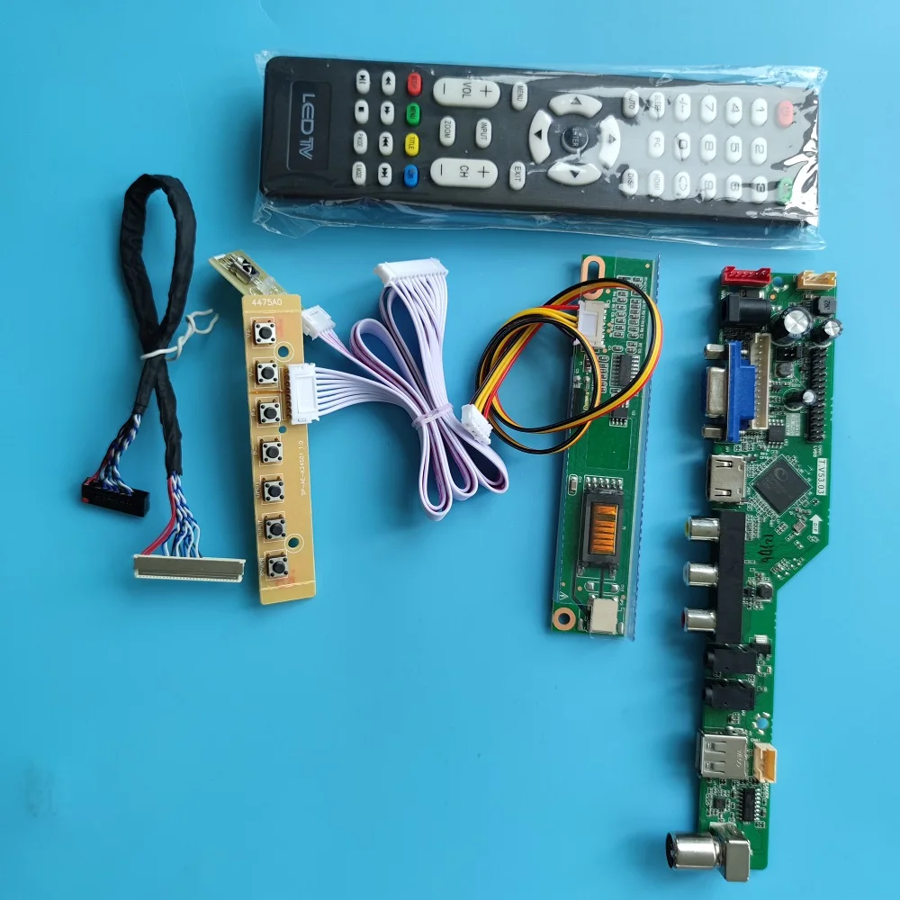 Комплект для экрана LP150X08 (A2)/(A3)/(A5)/(TL)(A2)/(TL)(A6) 1CCFL LVDS 30Pin плата контроллера дисплея для самостоятельной сборки VGA + AV + USB 1024*768
